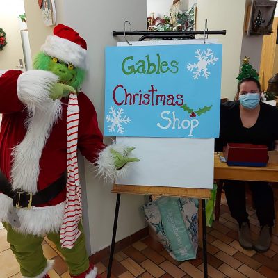 Grinch and Gables sign